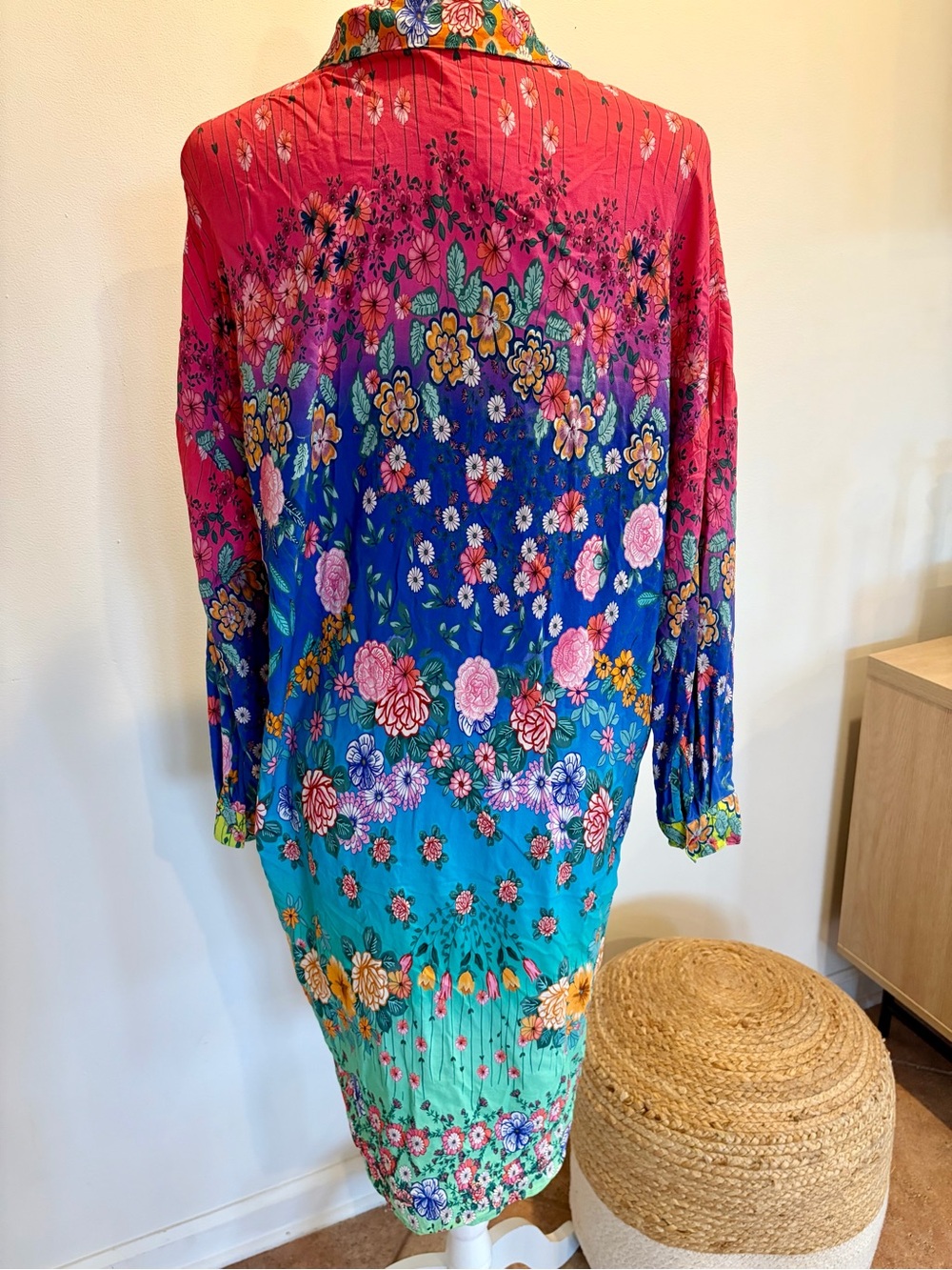 Johnny Was RAINBOW MIDI SHIRT DRESS - Picture 6 of 12